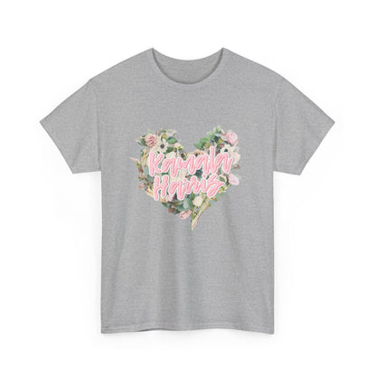 Kamala Harris Heart Flowers Arianators | Unisex Heavy Cotton Tee