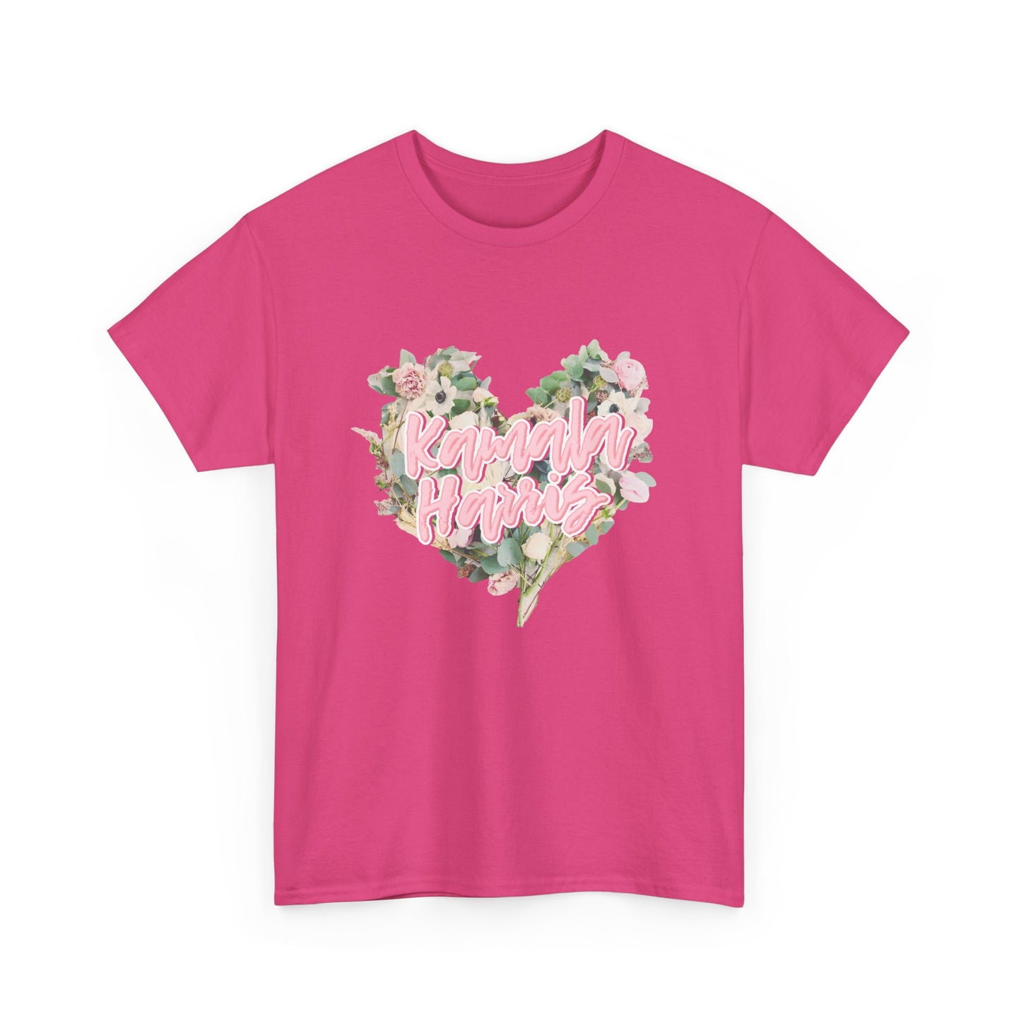 Kamala Harris Heart Flowers Arianators | Unisex Heavy Cotton Tee