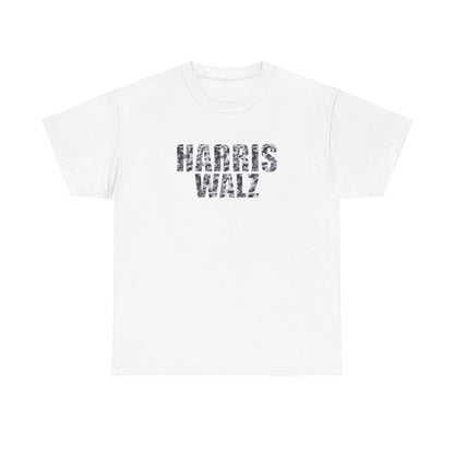 Harris Walz Camo BW | Unisex Heavy Cotton Tee