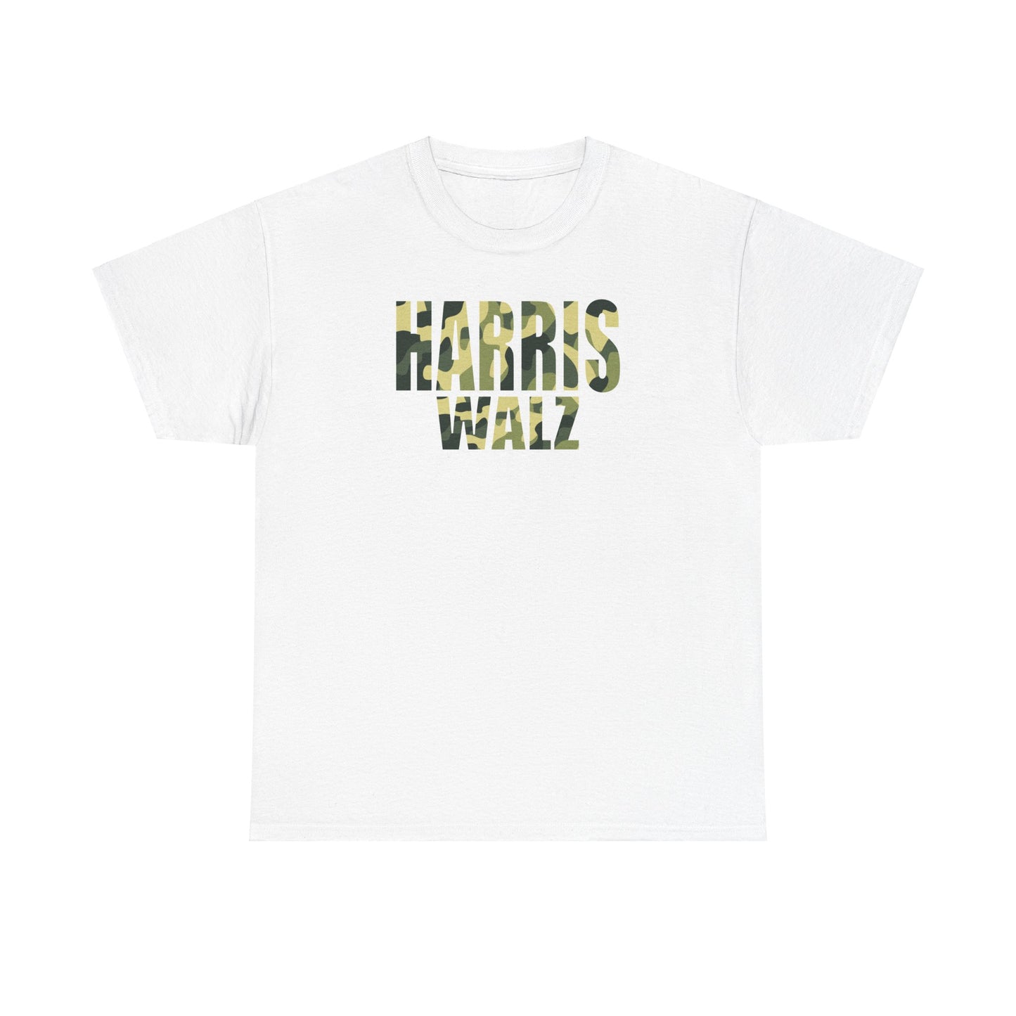 Harris Walz Camo Green | Unisex Heavy Cotton Tee