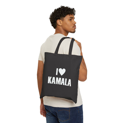 I Love Kamala | Cotton Canvas Tote Bag