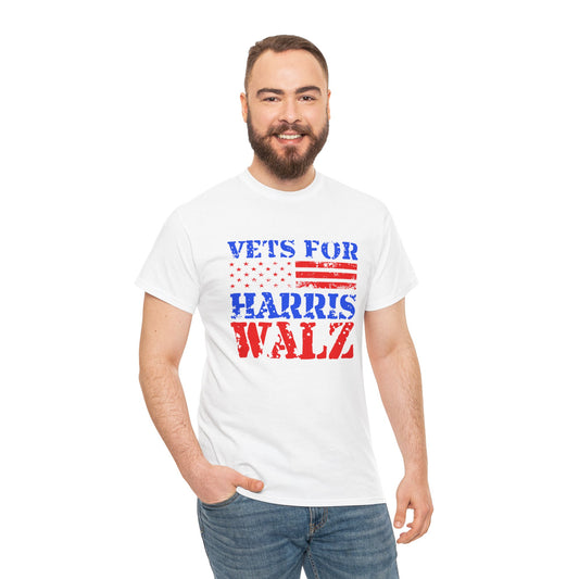 Veterans for Harris Walz | Unisex Heavy Cotton Tee