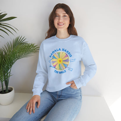 Harris Walz Spreading Joy | Unisex Heavy Blend™ Crewneck Sweatshirt