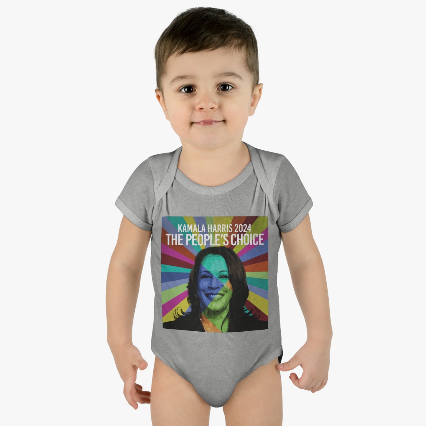 Rainbow Face Kamala The Peoples Choice | Infant Baby Rib Bodysuit