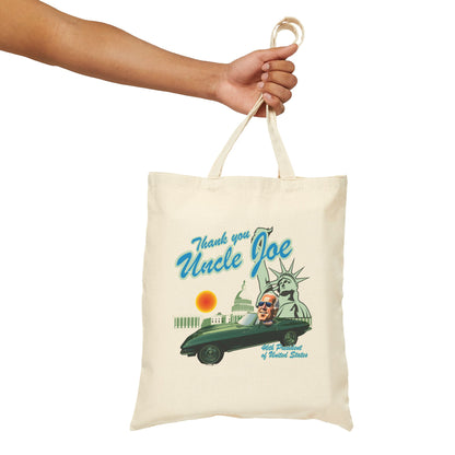 Thank You Uncle Joe | Double Sided Cotton Canvas Tote Bag