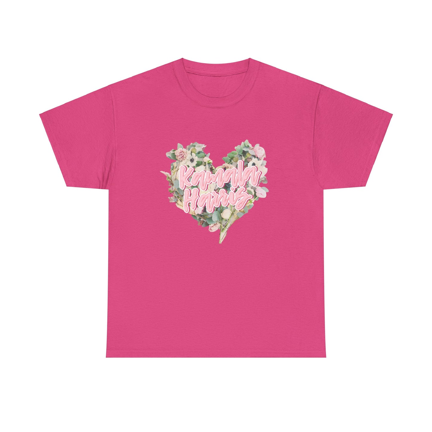 Kamala Harris Heart Flowers Arianators | Unisex Heavy Cotton Tee