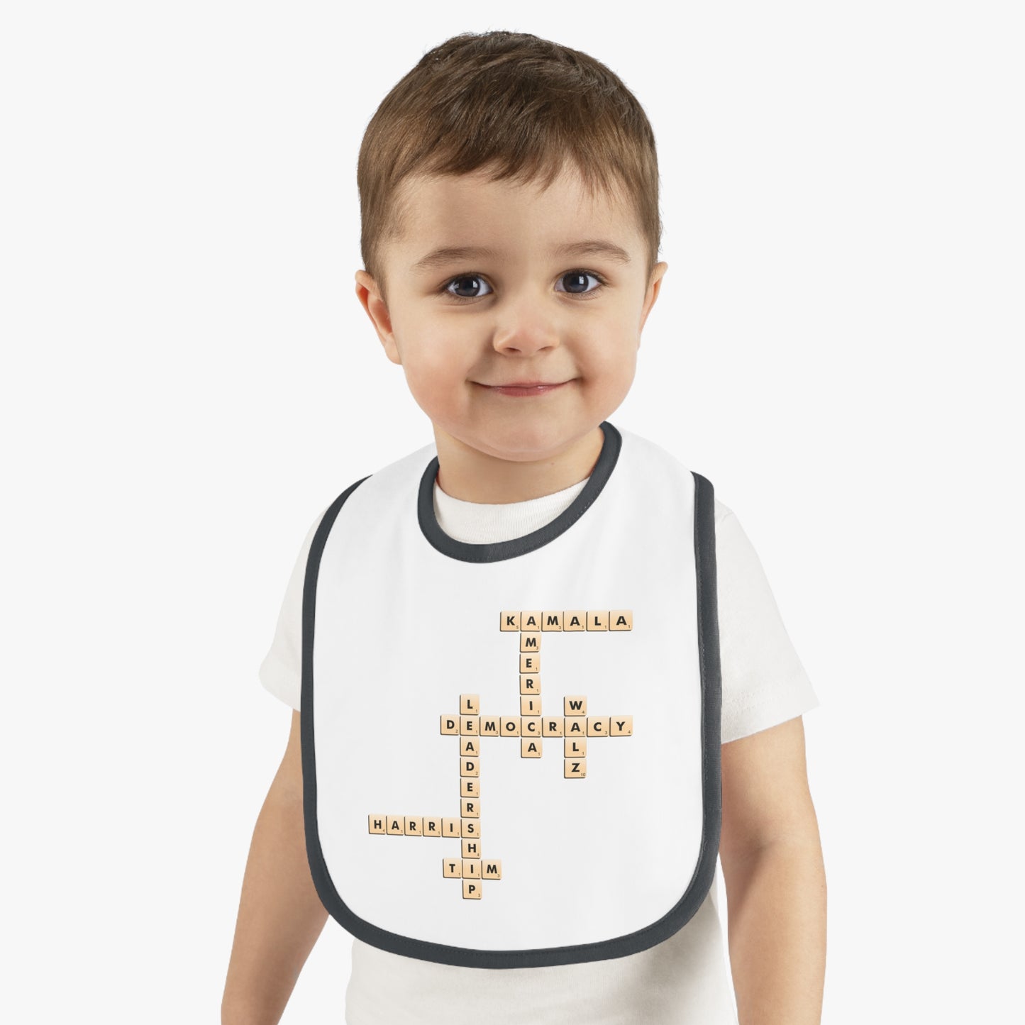 Scribble Harris Walz | Baby Contrast Trim Jersey Bib