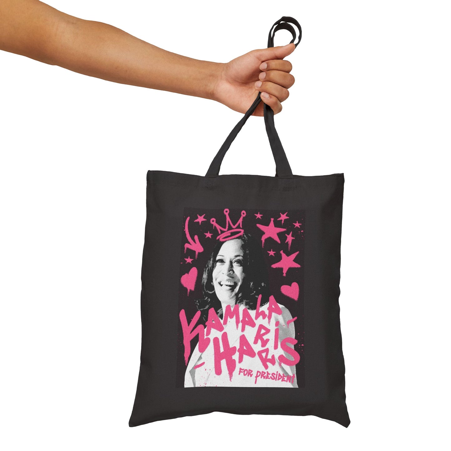 Kamala Crown Graffiti | Cotton Canvas Tote Bag