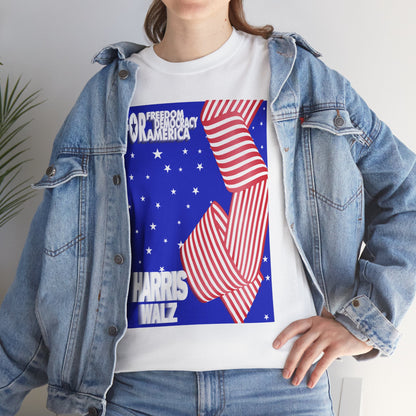 For Democracy Harris Walz | Unisex Heavy Cotton Tee