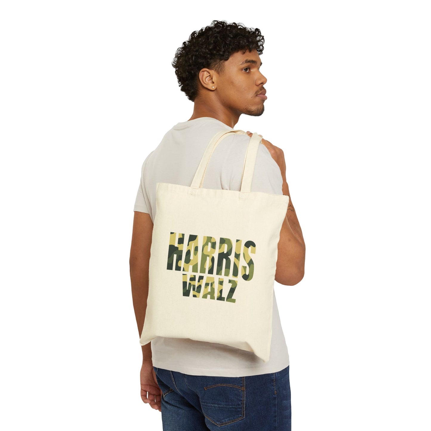 Hrris Walz Camo 1879 | Double Sided Cotton Canvas Tote Bag