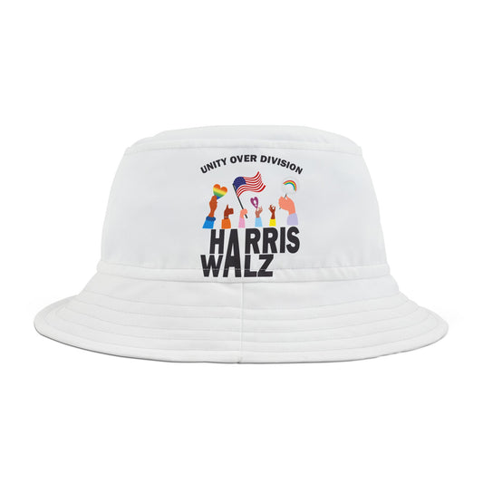 Harris Walz Unity Over Division LGBTQ Pride | Bucket Hat (AOP)