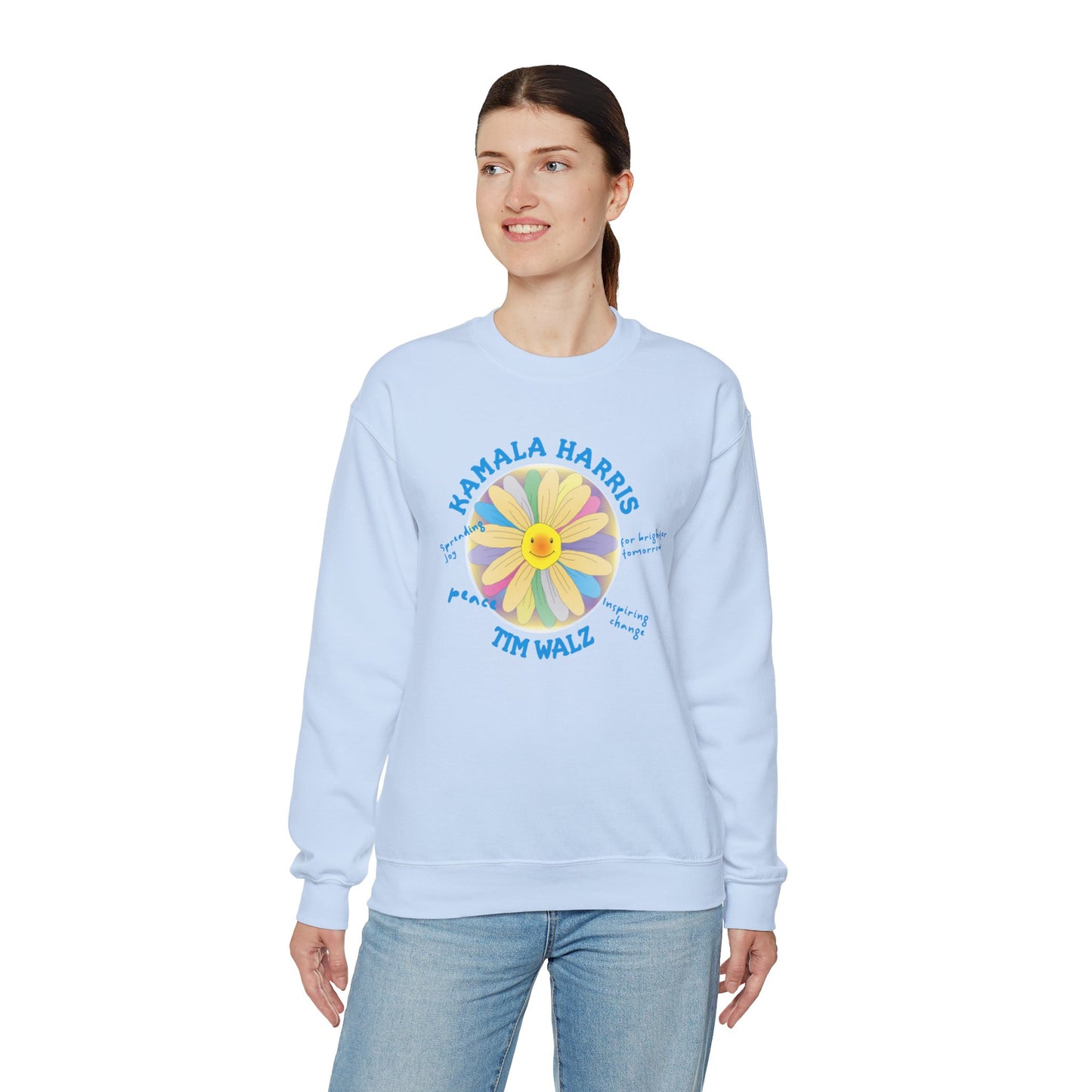 Harris Walz Spreading Joy | Unisex Heavy Blend™ Crewneck Sweatshirt