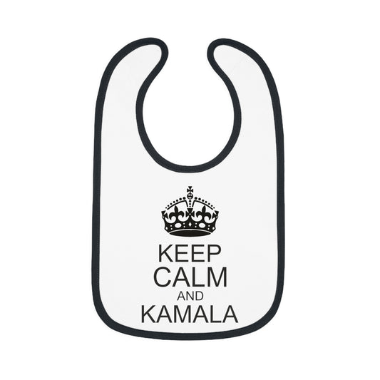 Keep Calm and Kamala | Baby Contrast Trim Jersey Bib