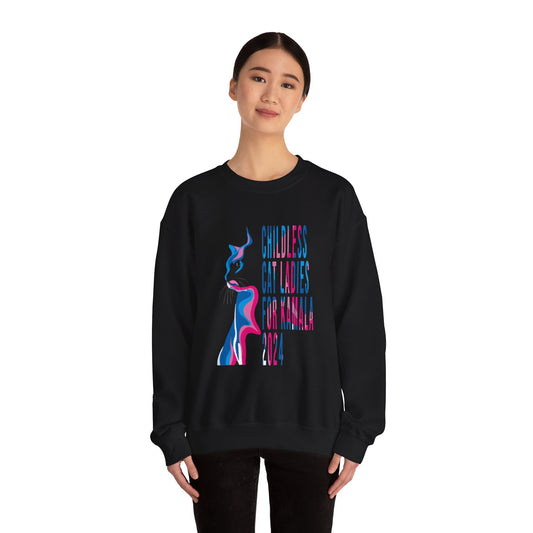 Childless Cat Ladies for Kamala | Unisex Heavy Blend™ Crewneck Sweatshirt