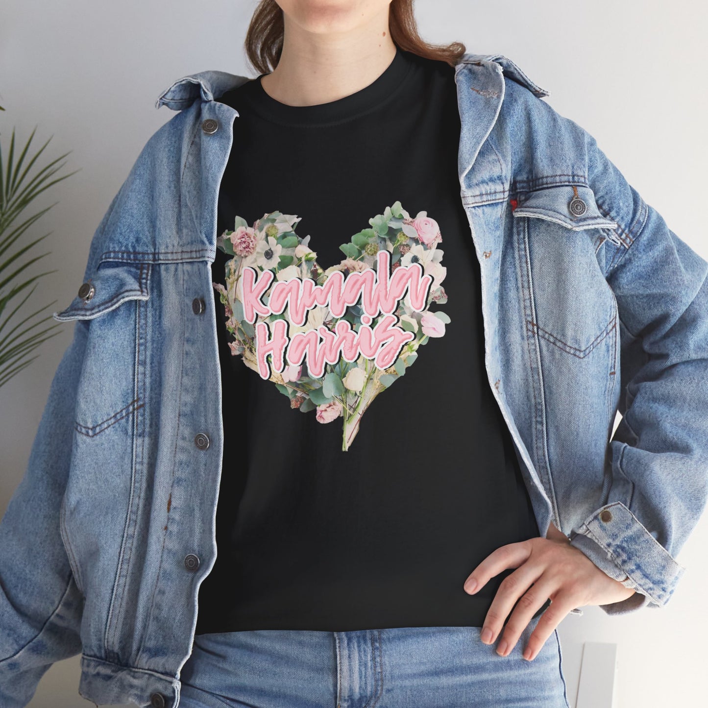 Kamala Harris Heart Flowers Arianators | Unisex Heavy Cotton Tee