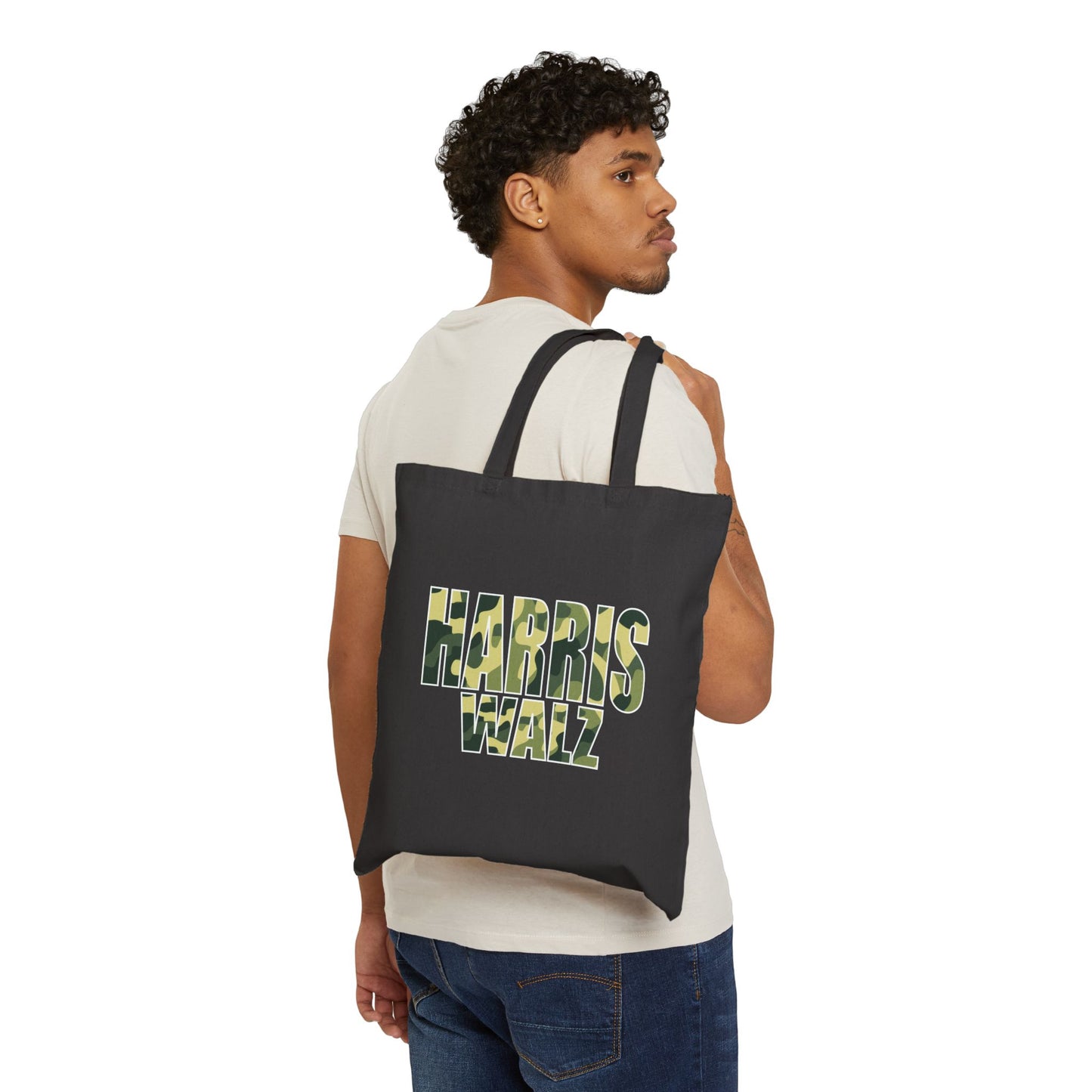 Hrris Walz Camo 1879 | Double Sided Cotton Canvas Tote Bag