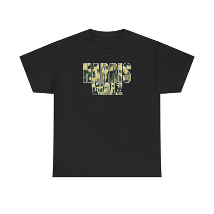 Harris Walz Camo Green | Unisex Heavy Cotton Tee