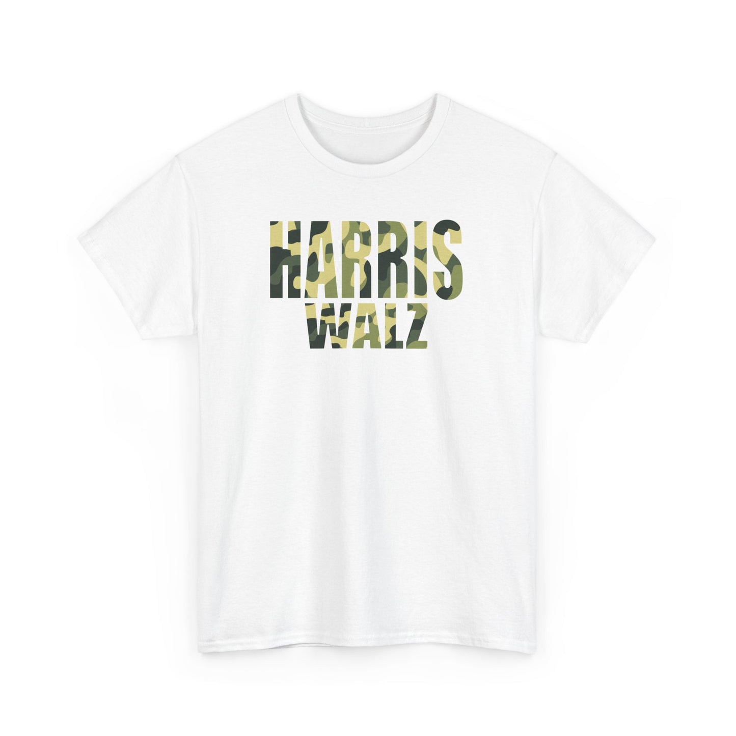 Harris Walz Camo Green | Unisex Heavy Cotton Tee