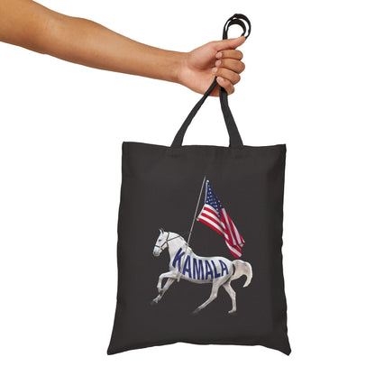 White Horse | Cotton Canvas Tote Bag