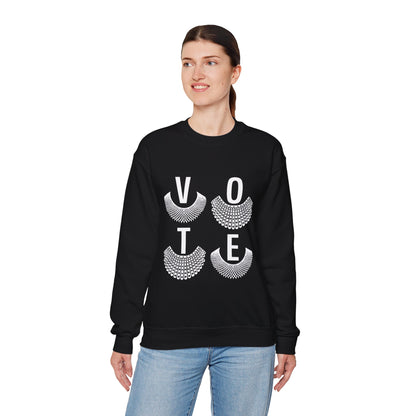 VOTE Ruth Bader Ginsburg Collar | Unisex Heavy Blend™ Crewneck Sweatshirt