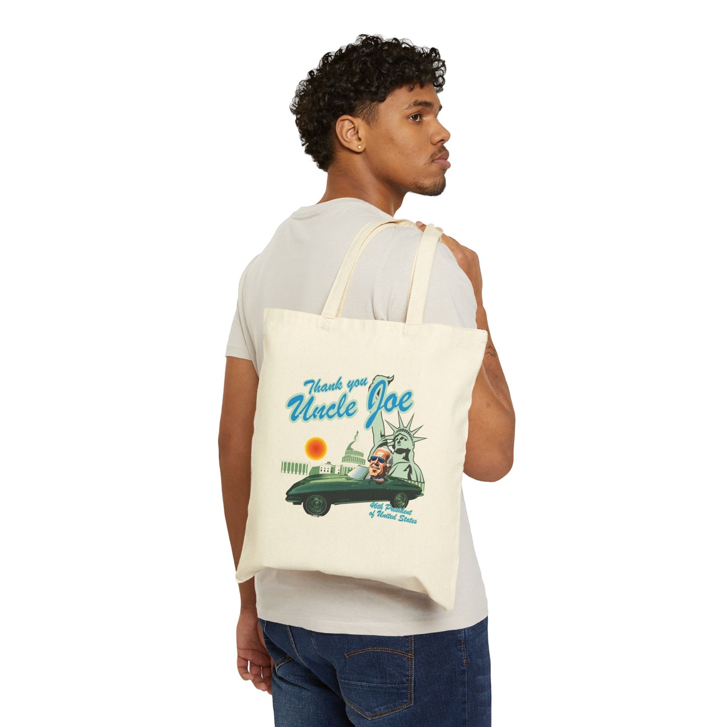 Thank You Uncle Joe | Double Sided Cotton Canvas Tote Bag