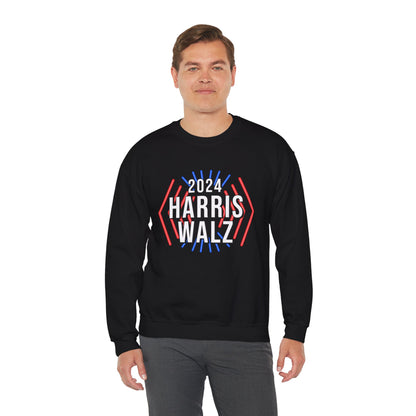 Kamala Harris & Tim Walz 2024 Neon | Unisex Heavy Blend™ Crewneck Sweatshirt