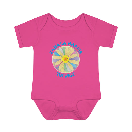 Kamala Harris and tim Walz Spreading Joy | Infant Baby Rib Bodysuit