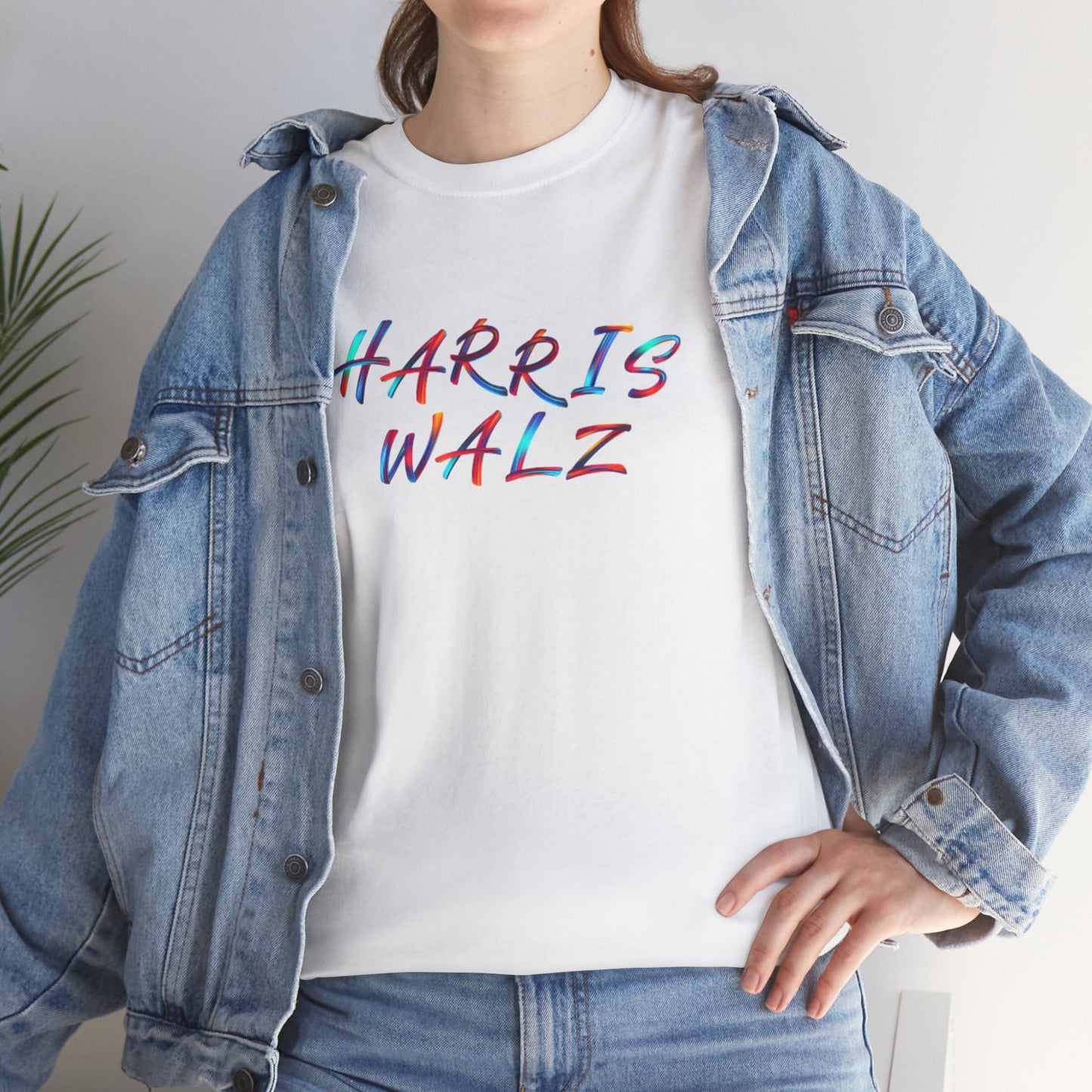 Harris Walz Brush Effect | Unisex Heavy Cotton Tee