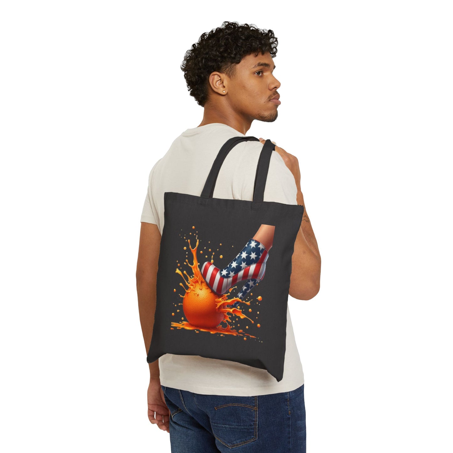 Orange VS Heels 1640 | Cotton Canvas Tote Bag