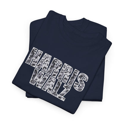 Harris Walz Camo BW | Unisex Heavy Cotton Tee