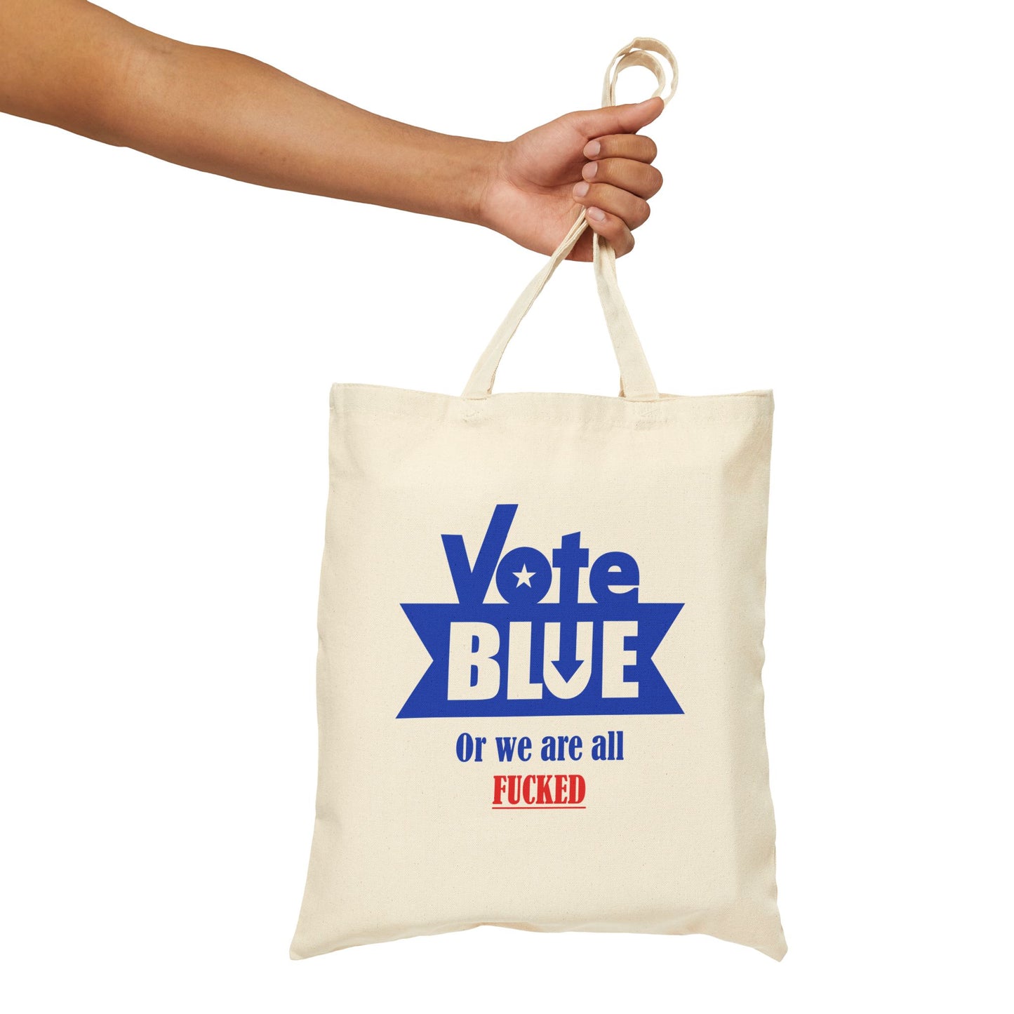 Vote Blue | Cotton Canvas Tote Bag