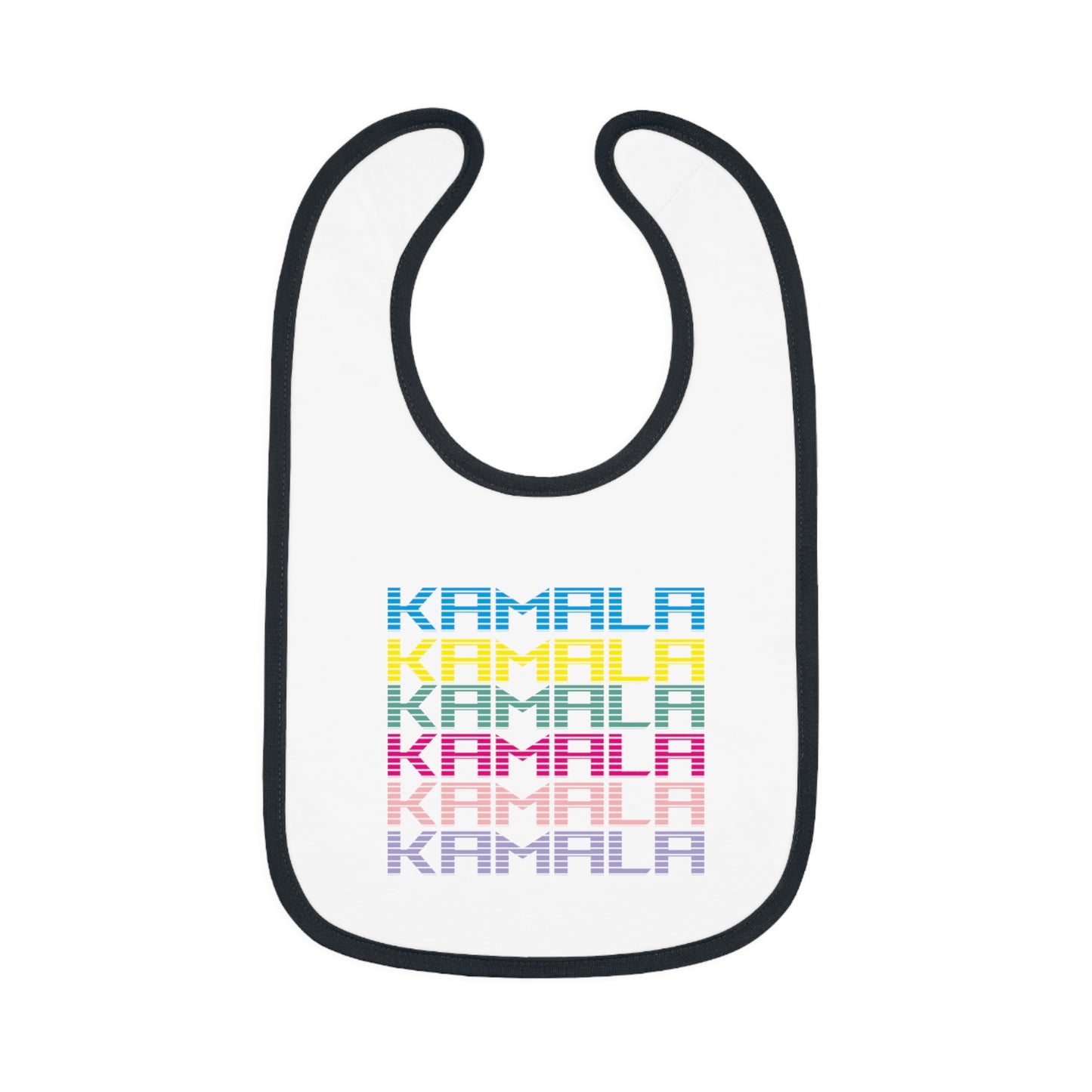 Kamala! Kamala! Kamala! | Baby Contrast Trim Jersey Bib