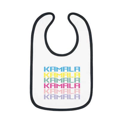 Kamala! Kamala! Kamala! | Baby Contrast Trim Jersey Bib