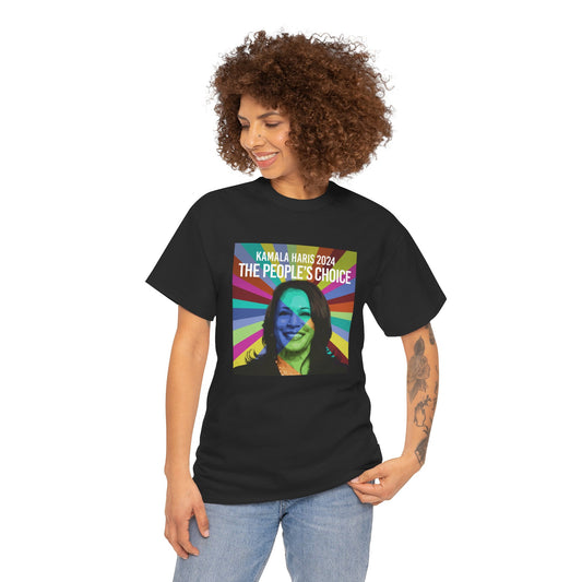 Kamala Rainbow Face | Unisex Heavy Cotton Tee