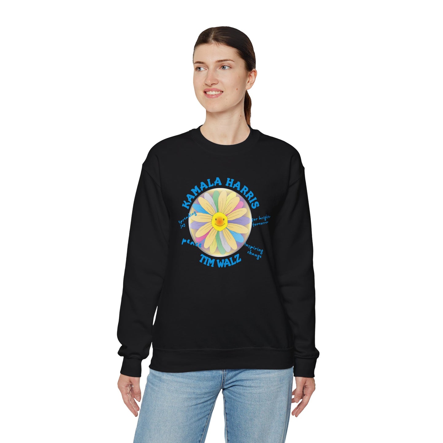 Harris Walz Spreading Joy | Unisex Heavy Blend™ Crewneck Sweatshirt