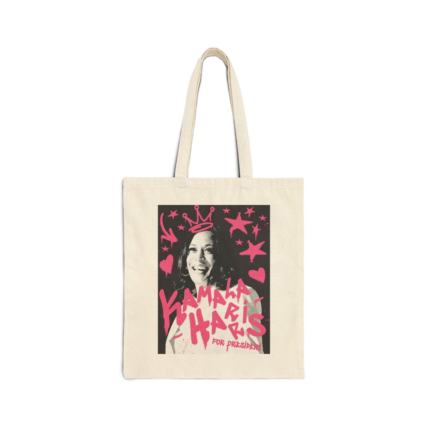 Kamala Crown Graffiti | Cotton Canvas Tote Bag