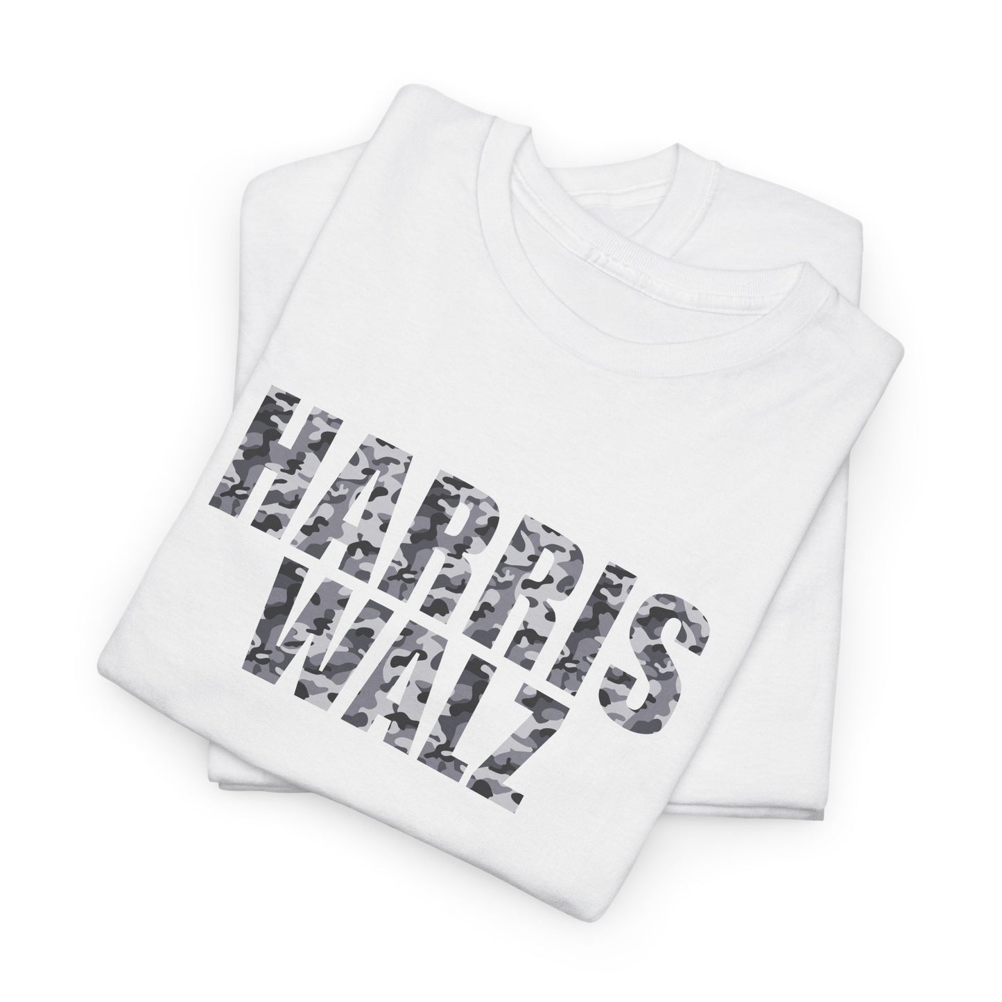 Harris Walz Camo BW | Unisex Heavy Cotton Tee