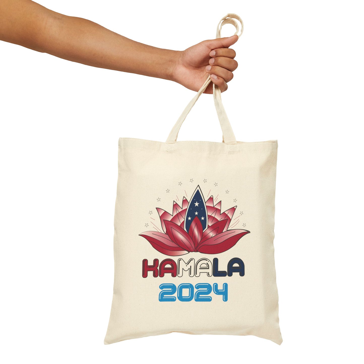 Kamala Lotus | Cotton Canvas Tote Bag