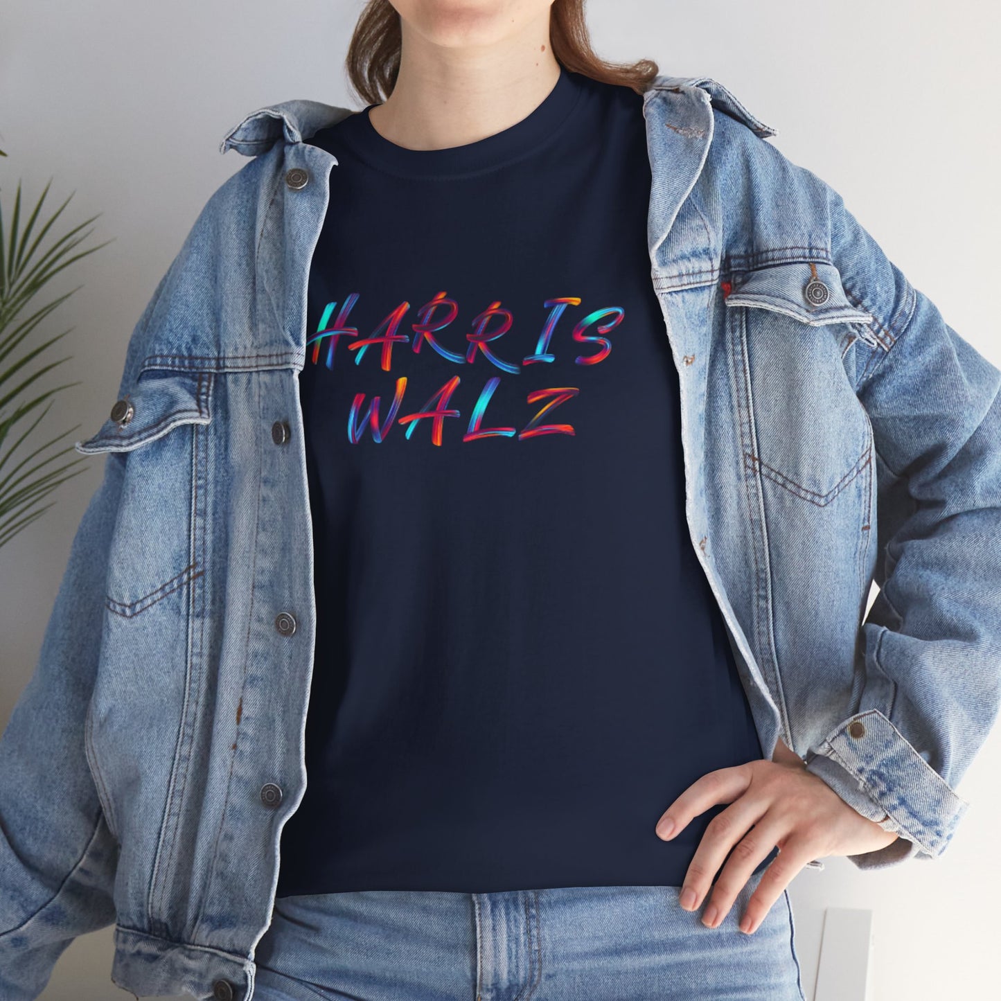 Harris Walz Brush Effect | Unisex Heavy Cotton Tee