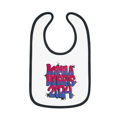 Kamala Harris 2024 Graffiti | Baby Contrast Trim Jersey Bib