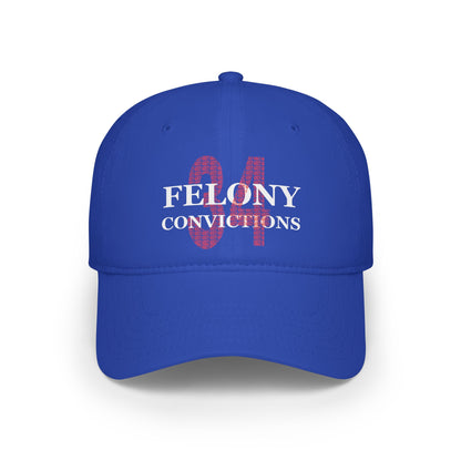 34 Felony Convictions | Low Profile Baseball Cap