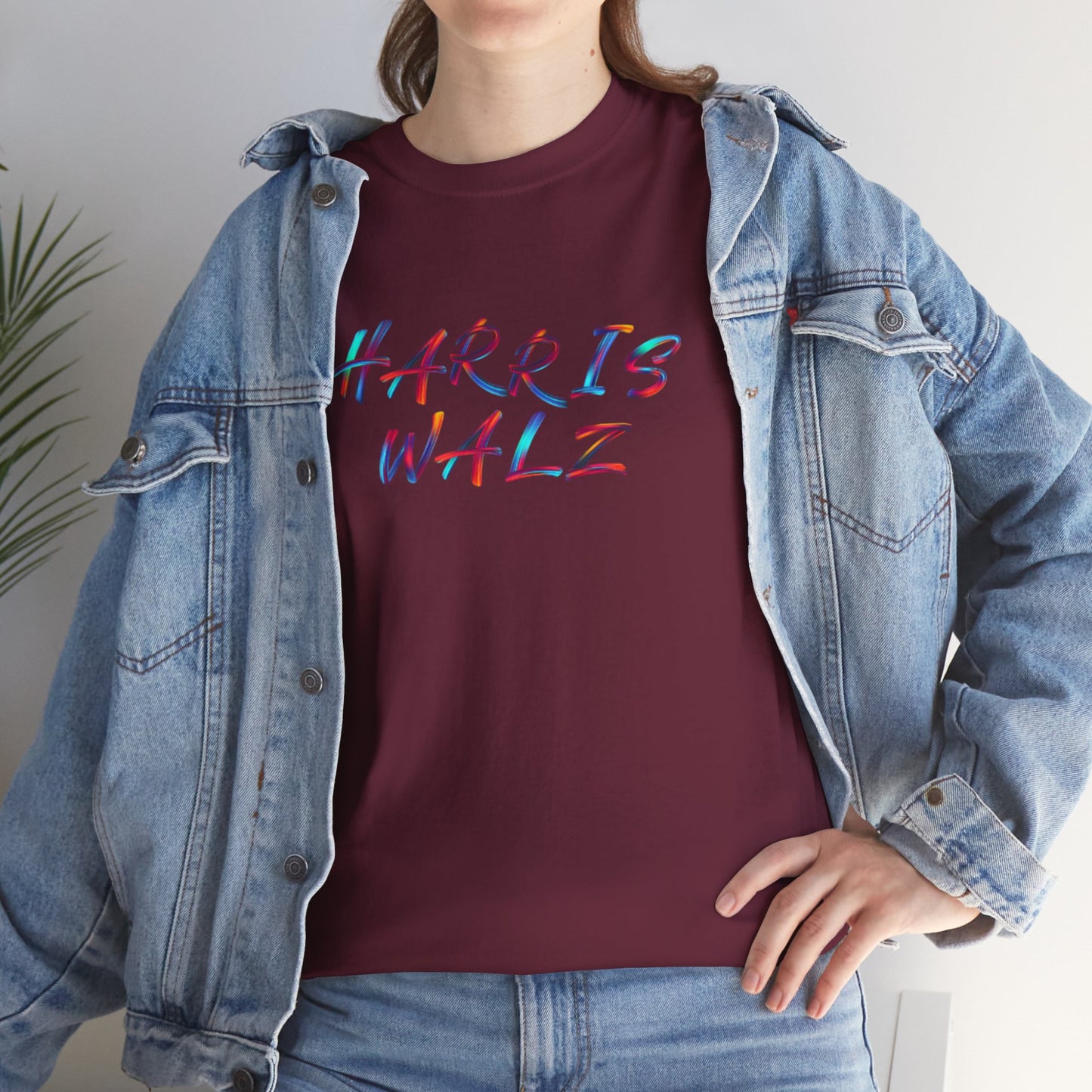 Harris Walz Brush Effect | Unisex Heavy Cotton Tee